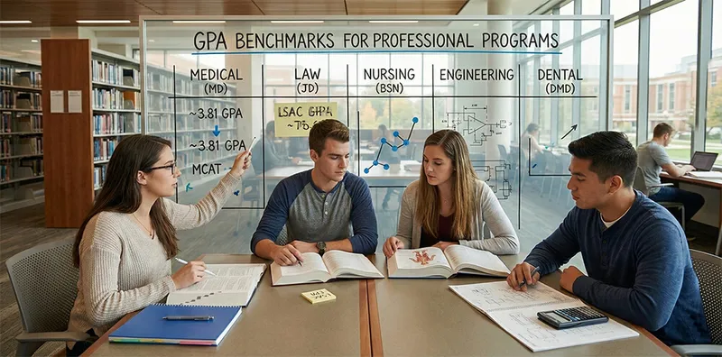Unweighted GPA With Pass/Fail Courses and professional program benchmarks