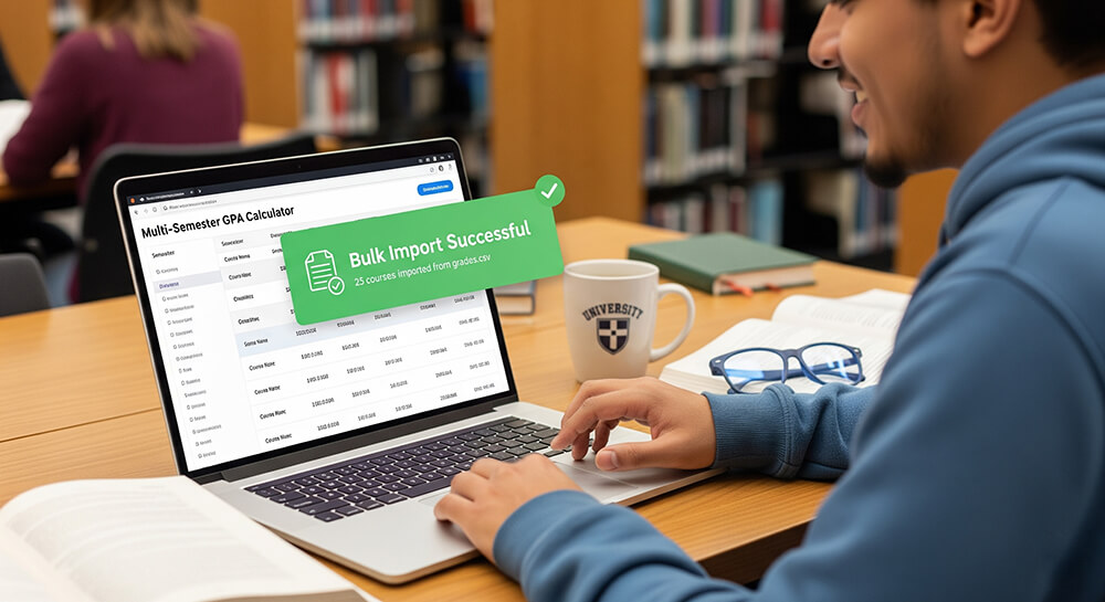 Multi-Semester GPA Bulk Import Tool: Calculate Your GPA Instantly