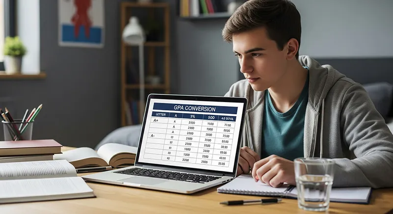 Percentage to 4.0 unweighted GPA conversion chart guide