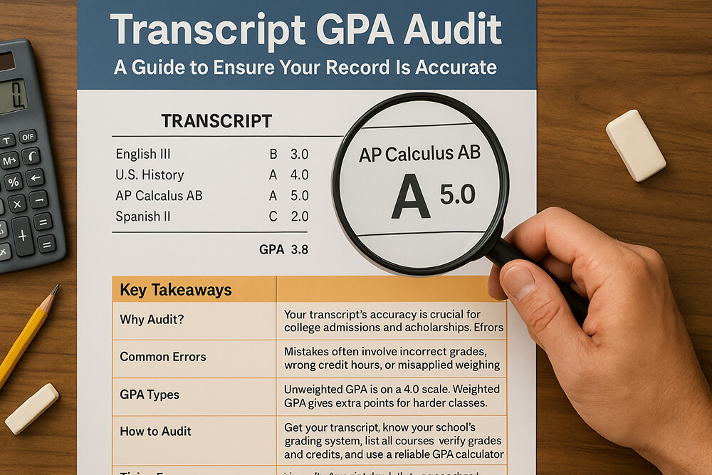 Transcript GPA Audit: A Guide to Ensure Your Record Is Accurate