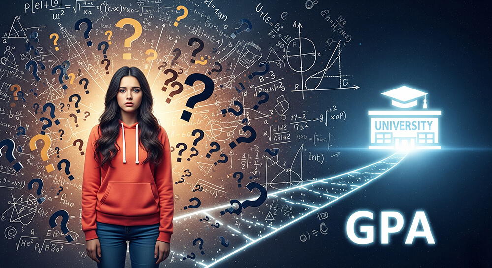 An image with a myth-busting theme related to weighted GPAs.